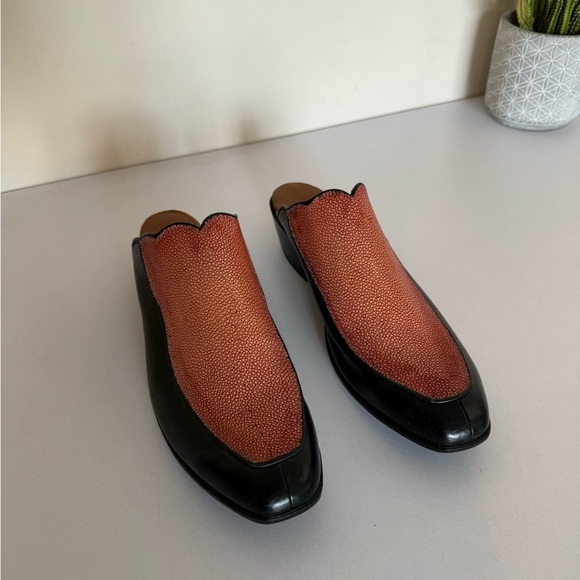 J. B. Hill Mule Salmon Stingray Kangaroo Mule Size 8B - Picture 2 of 13